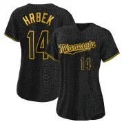 Black Authentic Kent Hrbek Women's Minnesota Snake Skin City Jersey