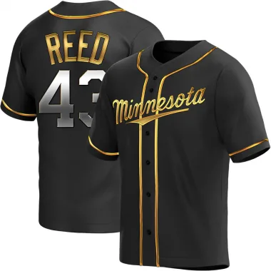 Black Golden Replica Addison Reed Men's Minnesota Alternate Jersey