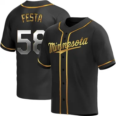 Black Golden Replica David Festa Youth Minnesota Alternate Jersey