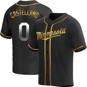 Black Golden Replica Eiberson Castellano Men's Minnesota Alternate Jersey