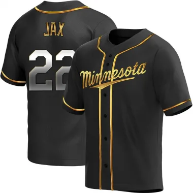 Black Golden Replica Griffin Jax Youth Minnesota Alternate Jersey