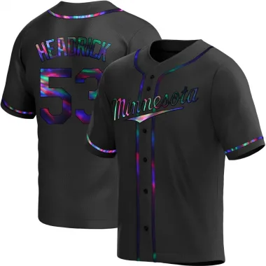 Black Holographic Replica Brent Headrick Youth Minnesota Alternate Jersey