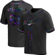 Black Holographic Replica Brock Stewart Men's Minnesota Alternate Jersey