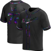 Black Holographic Replica Brooks Lee Men's Minnesota Alternate Jersey