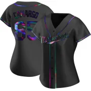 Black Holographic Replica Jair Camargo Women's Minnesota Alternate Jersey