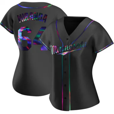 Black Holographic Replica Jose Miranda Women's Minnesota Alternate Jersey