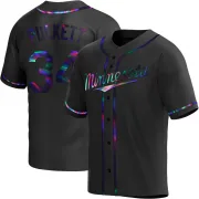 Black Holographic Replica Kirby Puckett Men's Minnesota Alternate Jersey