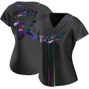 Black Holographic Replica Kirby Puckett Women's Minnesota Alternate Jersey