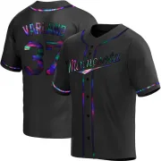 Black Holographic Replica Louie Varland Men's Minnesota Alternate Jersey