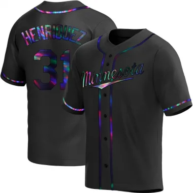 Black Holographic Replica Ronny Henriquez Youth Minnesota Alternate Jersey