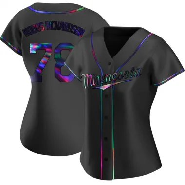 Black Holographic Replica Simeon Woods Richardson Women's Minnesota Alternate Jersey