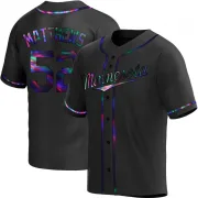 Black Holographic Replica Zebby Matthews Men's Minnesota Alternate Jersey