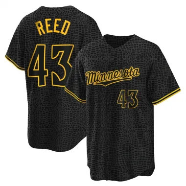 Black Replica Addison Reed Youth Minnesota Snake Skin City Jersey