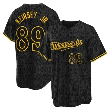 Black Replica DaShawn Keirsey Jr. Men's Minnesota Snake Skin City Jersey