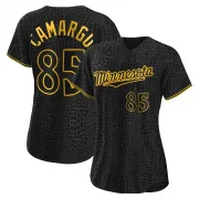 Black Replica Jair Camargo Women's Minnesota Snake Skin City Jersey