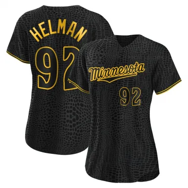 Black Replica Michael Helman Women's Minnesota Snake Skin City Jersey