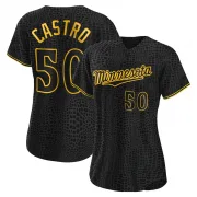 Black Replica Willi Castro Women's Minnesota Snake Skin City Jersey