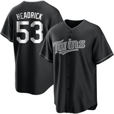 Black/White Replica Brent Headrick Men's Minnesota Jersey