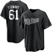 Black/White Replica Brock Stewart Youth Minnesota Jersey