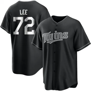 Black/White Replica Brooks Lee Men's Minnesota Jersey