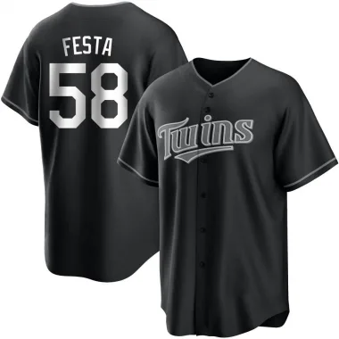 Black/White Replica David Festa Men's Minnesota Jersey