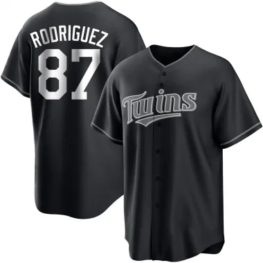 Black/White Replica Emmanuel Rodriguez Men's Minnesota Jersey