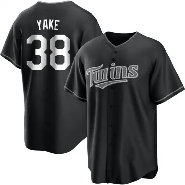 Black/White Replica Ernie Yake Men's Minnesota Jersey