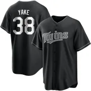 Black/White Replica Ernie Yake Youth Minnesota Jersey