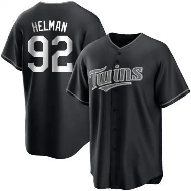 Black/White Replica Michael Helman Men's Minnesota Jersey