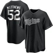 Black/White Replica Zebby Matthews Men's Minnesota Jersey