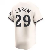 Cream Limited Rod Carew Youth Minnesota Alternate Jersey