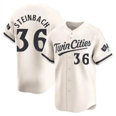 Cream Limited Terry Steinbach Youth Minnesota Alternate Jersey