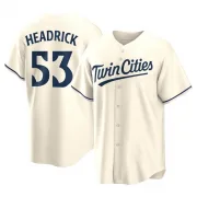 Cream Replica Brent Headrick Men's Minnesota Alternate Jersey