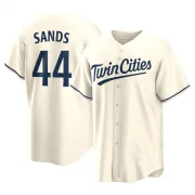 Cream Replica Cole Sands Men's Minnesota Alternate Jersey