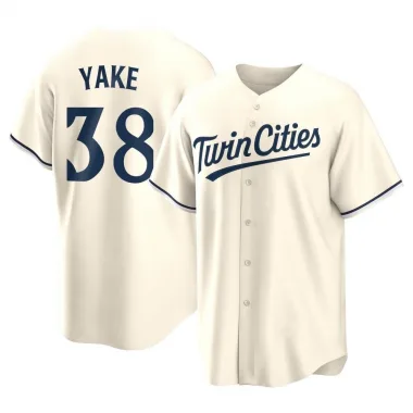 Cream Replica Ernie Yake Men's Minnesota Alternate Jersey