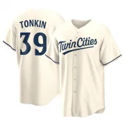 Cream Replica Michael Tonkin Youth Minnesota Alternate Jersey