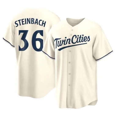 Cream Replica Terry Steinbach Youth Minnesota Alternate Jersey