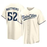 Cream Replica Zebby Matthews Youth Minnesota Alternate Jersey