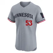 Gray Elite Brent Headrick Men's Minnesota Road Jersey