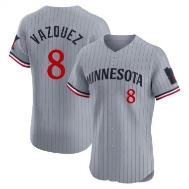 Gray Elite Christian Vazquez Men's Minnesota Road Jersey