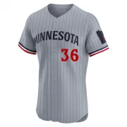 Gray Elite Terry Steinbach Men's Minnesota Road Jersey