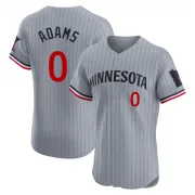 Gray Elite Travis Adams Men's Minnesota Road Jersey