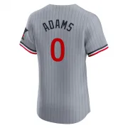 Gray Elite Travis Adams Men's Minnesota Road Jersey