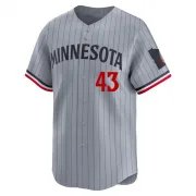 Gray Limited Addison Reed Men's Minnesota Road Jersey