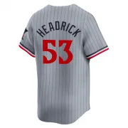 Gray Limited Brent Headrick Men's Minnesota Road Jersey