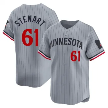 Gray Limited Brock Stewart Youth Minnesota Road Jersey