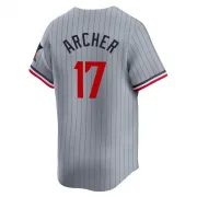 Gray Limited Chris Archer Men's Minnesota Road Jersey