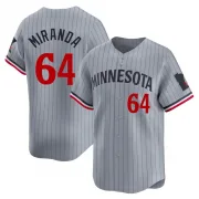 Gray Limited Jose Miranda Men's Minnesota Road Jersey