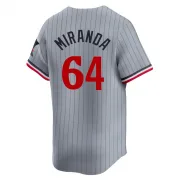 Gray Limited Jose Miranda Men's Minnesota Road Jersey