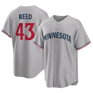 Gray Replica Addison Reed Men's Minnesota Road Jersey